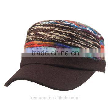 Special material unisex style flat top military cap alibaba top products