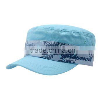 HOT SALE CUSTOM COTTON EMBROIDERY BASEBALL CAP WITH SANDWISH PEAK PROMOTIONAL BASEBALL CAP