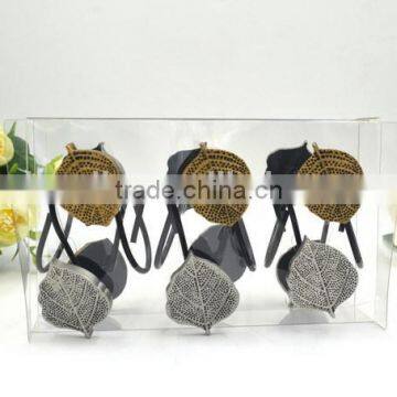 Golden Brown Flower Shower Curtain Hooks photo-3