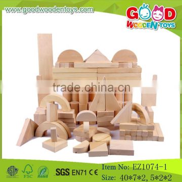 High Quality 116 Pcs Wooden Natural Puzzle Block Set OEM/ODM Educational Building Block Play Set