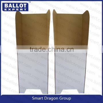 Foldable cardboard single polling station for exhibition