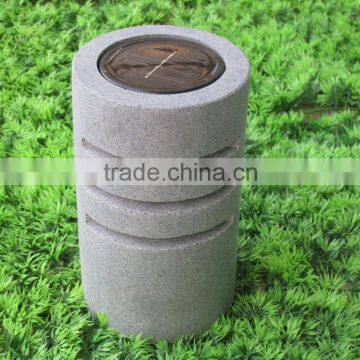 sun energy stone lamp,solar lamp in stone,outdoor stone lantern