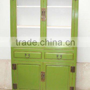 chinese antique two drawer four door tall living room cabinet