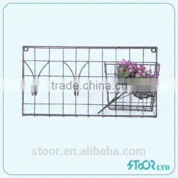 Multifunction flower wrought iron metal wall decor