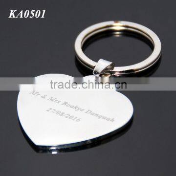 40MM Heart Shape Wedding Favor Gifts High Polished Stainless Steel Wholesale Blank Metal Heart Keychain photo-6