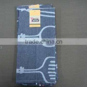 fork jacquard style not fade tea towel 100% cotton factory price