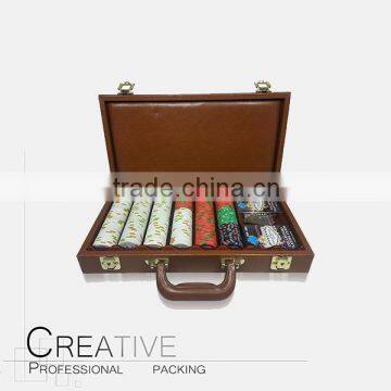 Leather Family use travel receive a case storage box