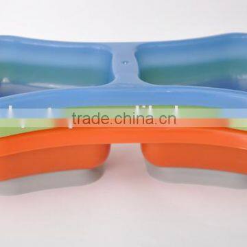 double suction plastic dog bowl