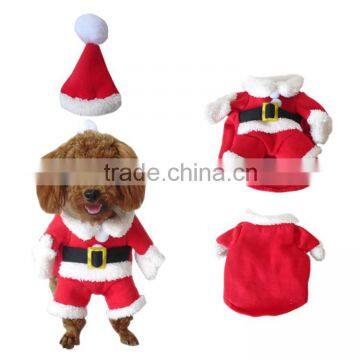 Red Christmas Fleece Dog Hoodie Clothes Superwarm photo-4