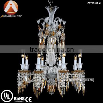 8 Light Baccarat Crystal Chandelier for Interior Decoration