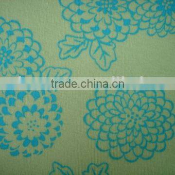 printed cotton 1x1 rib fabric