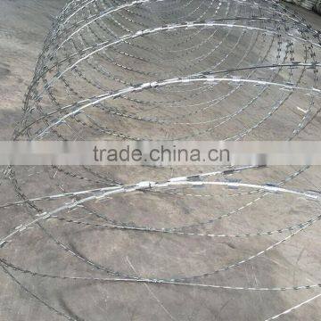 razor barbed wire / concertina barbed wire fence/ weight razor barbed wire on hot sale