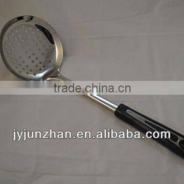 Stainless kitchen skimmer with PP Handle made by Junzhan Factory directly and sell directly