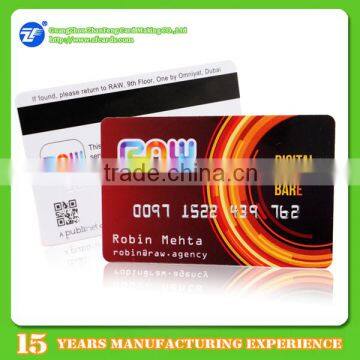 Double sided printing chip/ magnetic stripe with 2 track