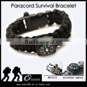 wholesale uk custom colourful survival paracord bracelet with compass