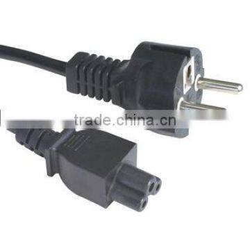 Korea Schuko Plug to IEC C5 Power Cord With KS Approval 16A 250V