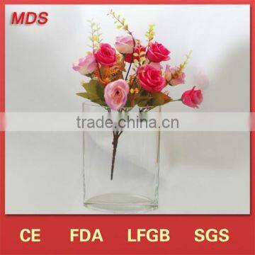 New product hot sale clear pedestal cylinder glass vase