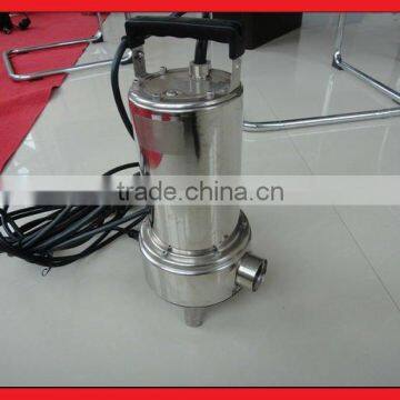 Sewage and waste water pump for small discharge pipes