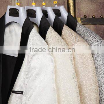 2016 Apparel High Quality Clothing Manufacturers OEM White Racking Pattern Formal Wedding Frock Wear Mans Suit Quality Choice photo-3