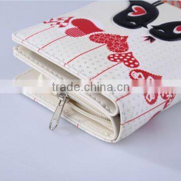 Guangzhou New Design Love Birds Printed PU Wallets and Purses With Zipper/Wholesale Fashion Gift photo-2