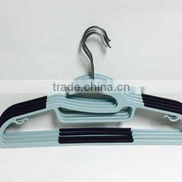 Colorful ABS Suit Hanger From China, With TPR Rubber Strip and Tie Bar, no Notch , Custom photo-3