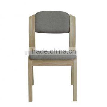 Solid Beech Wood Chair With Fabric Material photo-4