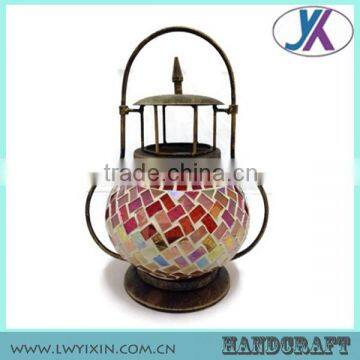 Handmade Glass Mosaic Moroccan Garden Lantern-Moroccan Home Decor Indoor Glass Lantern photo-4