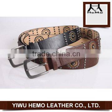 Wholesale High Quality Brown Printed Leather Belts