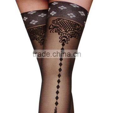 Women's Sexy Lace Printed Thigh High Top Silk Stockings Quality Choice photo-2