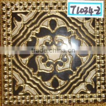 T1037-2 SIZE 73x73MM HOT SALE &NEW GOLDEN AND POLISHED DECORATION CHINA CRYSTAL WALL CERAMIC TACO tile