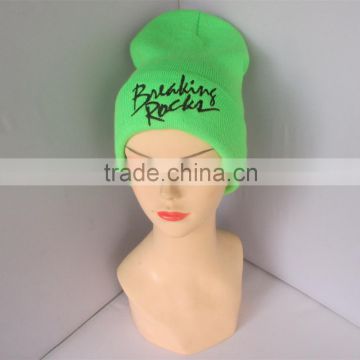 Fashion Model Soft Acrylic Wholesale Custom Embroidered Beanie