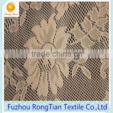 Flower pattern cotton elastic guipure swiss lace fabric for dresses