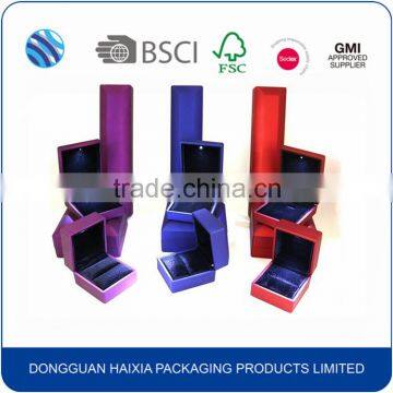 Custom Color Velvet Insert Led Jewelry Light Packaging Box