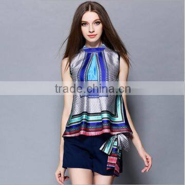 New artificial silk suiting women clothing floral print pattern casual dresses