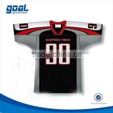 Oem sublimation printing american football t shirts