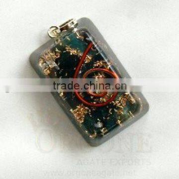 Supplier Of Blood Stone Orgone Rectangle Pendant