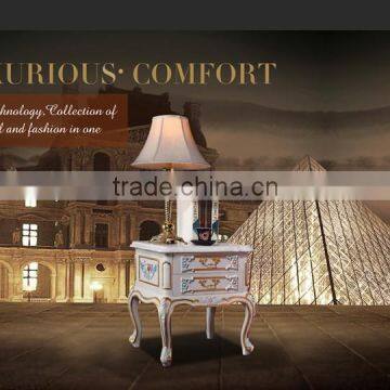 2016 Europe Royal Style Bedroom Furniture Design Bedstand for Lighting Two Doors photo-3