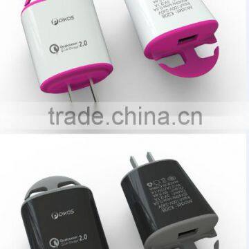 Hot selling 5V 2.4A Dual USB AC to DC travel adapter