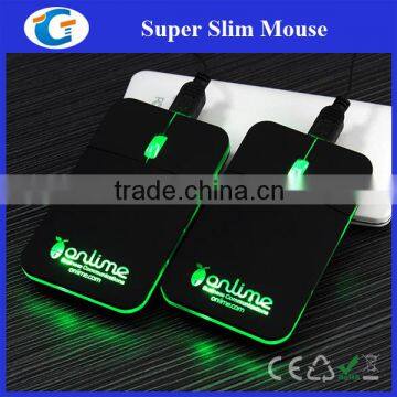 PC Laptop Wired Mini Light Up Optical Mouse With Retractable Cable