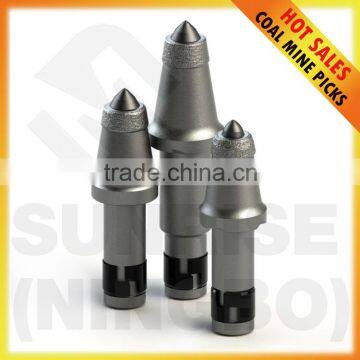 Tungsten carbide surface coal mining picks