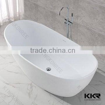 Classic Artificial Stone Freestanding Bathtub With Seat photo-6