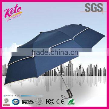 Promotional 27 inch windproof double-deck golf umbrella