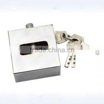 Top security White color painted Russia Unique type iron padlock with cheap price,high quality