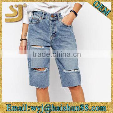 Wholesale track vintage high waisted side pockets design shorts