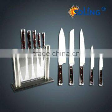 Various sizes stainless steel knife set on sales