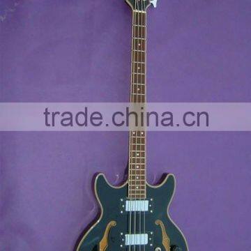 Weifang Rebon ES339 small body Jazz electric bass guitar in black colour