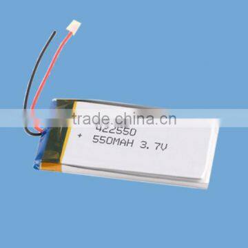 small 3.7V 550mAh polymer lithium-ion battery