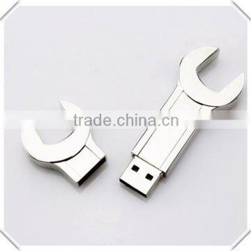 2016 Hot Selling Free Logo Brand USB Flash Drive Pen Drive Memory Stick Metal Various Shapes of Disk, photo-5