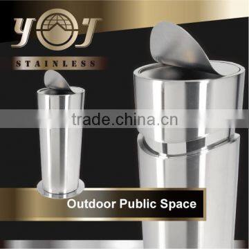 New Design Stainless Steel Recycling Outdoor Trash Bottle Bin