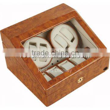 High Gloss Cherry Finish Wooden Display Watch Winder